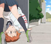 chio falling into a pile of garbage